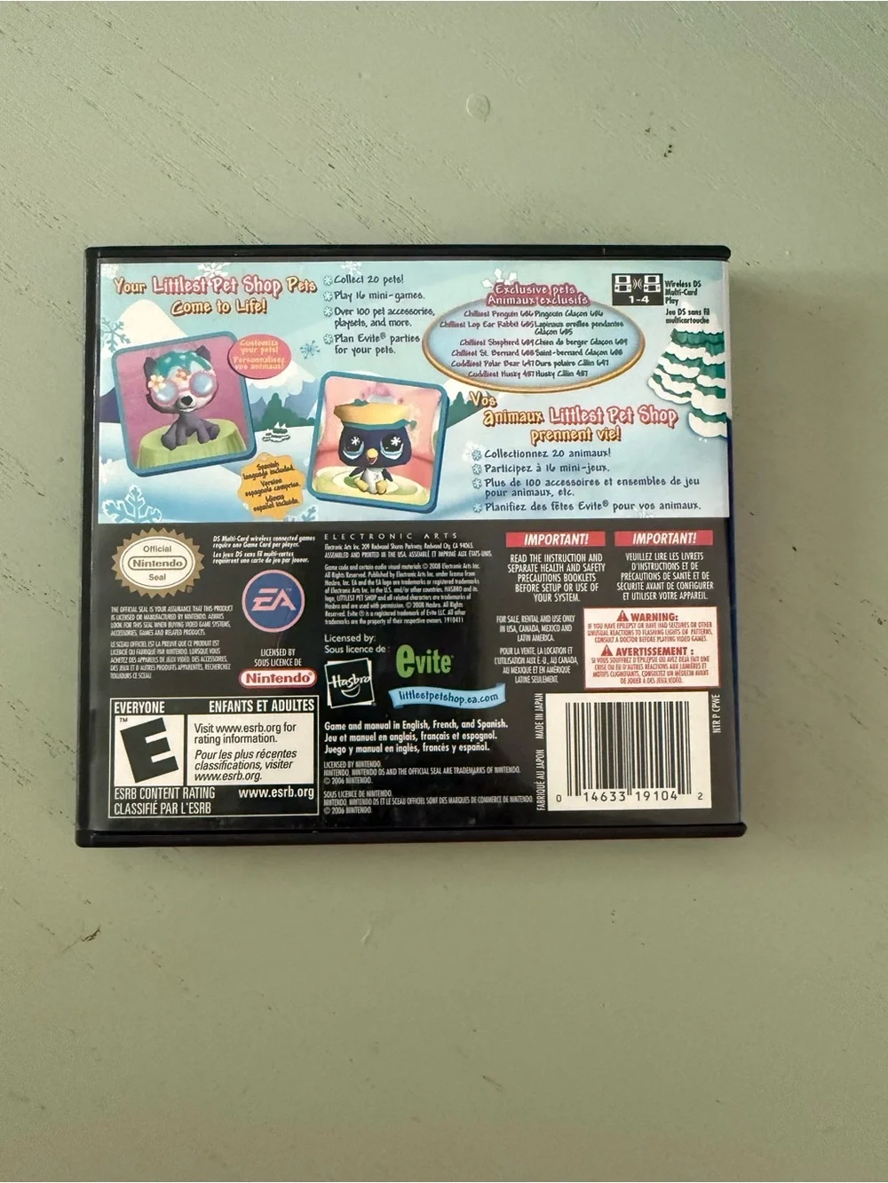 COMPLETE Littlest Pet Shop: Winter Hiver Nintendo DS Game, Case, Manual EUC